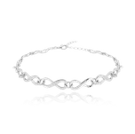 MINET Stříbrný náramek NEKONEČNO