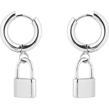 Náušnice franco bene Náušnice se zámkem - stříbrné