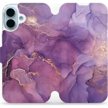 Mobiwear Flip pouzdro pro Apple iPhone 17 fialový mramor