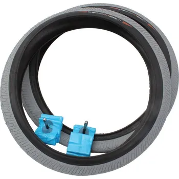 Duše na kolo KHEBIKES BMX pláště 2x MAC2+ drát šedé + 2x duše KHE LASER NO SIZE