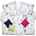 SCANquilt povlečení KREP luční kvítí bílopestrá 140 × 220/70 × 90 cm