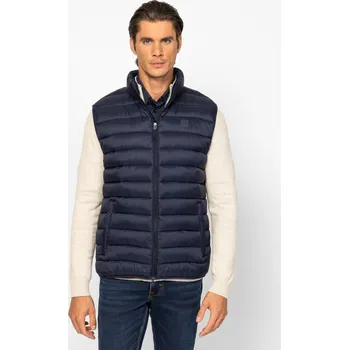 Pánská vesta HEAVY TOOLS PÁNSKÁ PROŠÍVANÁ VESTA BEZ RUKÁVŮ WARNER NAVY TMAVĚ MODRÁ L