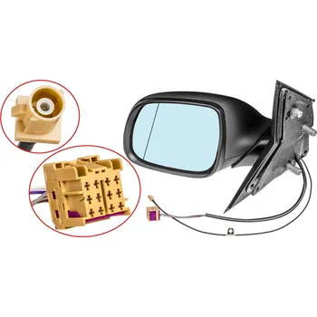 Auto-moto ACI zrcátko pro VW TRANSPORTER 15- s anténou AM/FM černé (5pinů) L