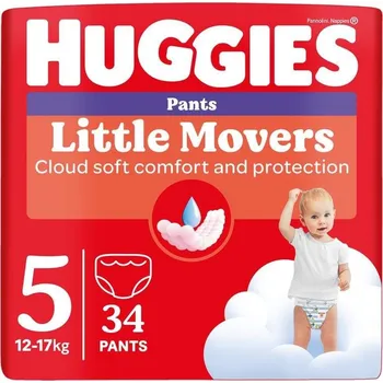 Plenkové kalhoty HUGGIES Little Movers Pants vel.5 (34 ks)