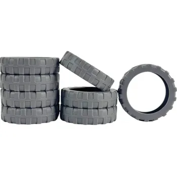 Bertoo Ochranné silikonové návleky na dvojitá kolečka kufru - 8 kusů šedé II