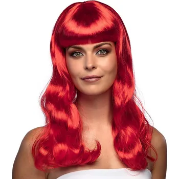 Karnevalová paruka Boland Paruka červená dámská dlouhá