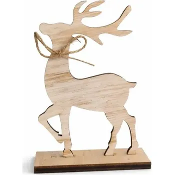 Velikonoční dekorace DECOLED Dřevěná dekorace jelen 10,5 × 3,5 × 15,2 cm, stojící