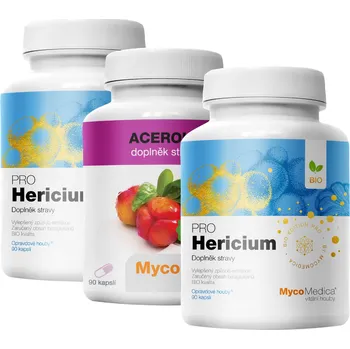 Zdraví MycoMedica Hericium PRO 2× 90 kapslí + Acerola 90 kapslí