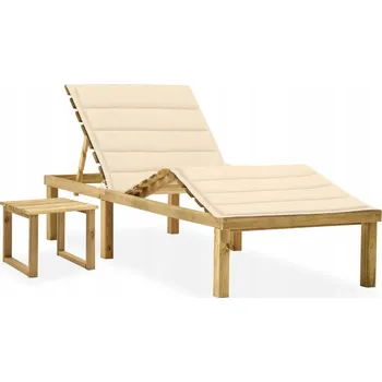 Zahradní lehátko Lehátko dřevo béžové VidaXL