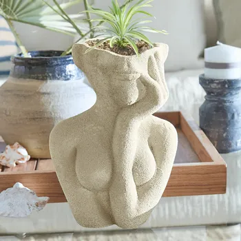 Váza Váza Jasim, krémová, V/Š/H cca 25.5/13/19 cm