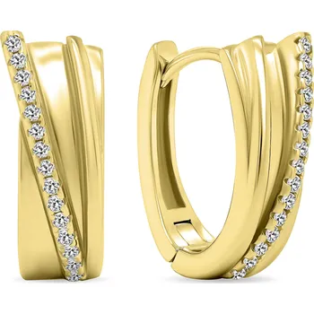 Oblečení a móda Brilio Silver Pozlacené kruhy se zirkony EA455Y (Ag925/1000, 4,8 g)