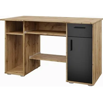 Psací stůl Nejlevnější nábytek Nejby Flynn, PC stůl, dub wotan / černá