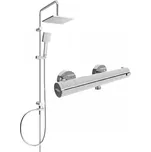MEXEN Tord sprchový sloup včetně sprchové termostatické baterie Kai, stříbrný (77100200-00)
