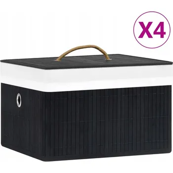 Úložný box Krabice s víkem černá