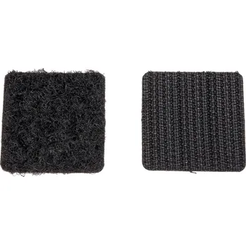 VELCRO Nalepovací příchytky čtvercové 25 mm, 24 ks, suchý zip, černé
