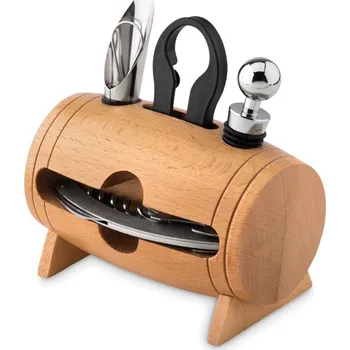 Sortland Sada na víno v originálním stojánku - 4 dílná