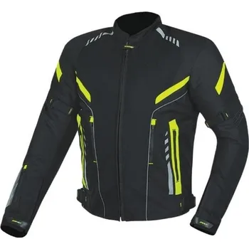 Moto bunda MAXX - AT 2125 Textilní bunda černo-zelený reflex XXL