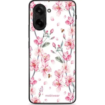 Mobiwear Glossy lesklé pouzdro na OnePlus Nord CE5 růžové květy