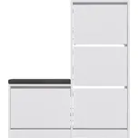 Houseland Botník s lavicí Dude bílý