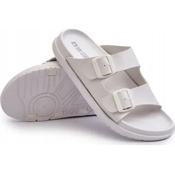 Pracovní obuv NAZOUVÁKY BIG STAR 594 PÁNSKÁ LEHKÁ OBUV NA BAZÉN PLÁŽE A PO DOMĚ BÍLÁ 40