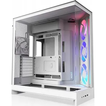 PC skříň Počítačová Skříň NZXT H9 Flow RGB (2025) Midi Tower s oknem bílá