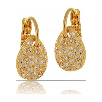 Náušnice COLIBRA Pozlacené Náušnice s krystaly Preciosa z kolekce Classic