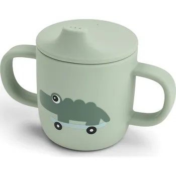 Kojenecká láhev DONE BY DEER Silikonový hrneček s pítkem Playground - zelený