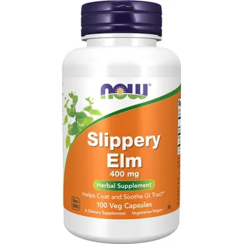Doplněk stravy NOW FOODS Slippery Elm, 400 mg, 100 rostlinných kapslí