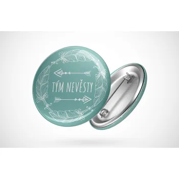 Party dekorace Rozlučková placka pírka Průměr placky: 25 mm