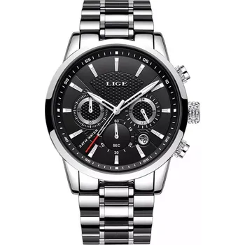 Hodinky LIGE Glacier černé
