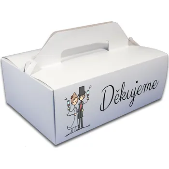Krabička na výslužku Výslužková krabice pár Barva: Bílá