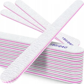 10 X PILNÍK NA NEHTY ROVNÝ MANIKÚRA PEDIKÚRA ZEBRA 180/240