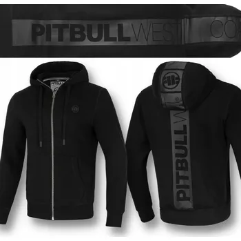 Pánská mikina Pánská Rozepínací mikina s kapucí Pitbull Hilltop 22 Potisk na zádech