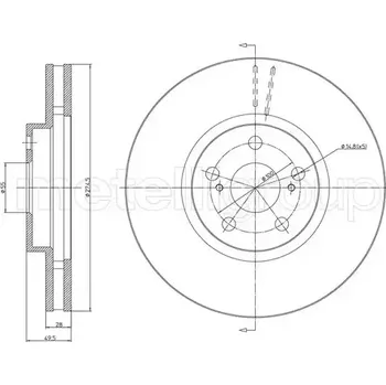 Auto-moto METELLI Brzdový kotouč - 275 mm MT 23-1059C
