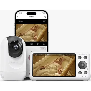 chůvička momcozy Dualmode Intelligentes Babyphone BM04 BM016-WH12BA-A dětská chůvička s kamerou