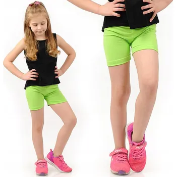 Cyklistické kalhoty Dětské cyklistické legíny Krátké kraťasy LAEMI 599 Limetkové 98