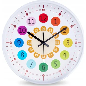 Hodiny NÁSTĚNNÉ HODINY PRO DĚTI K VÝUCE - VZDĚLÁVACÍ