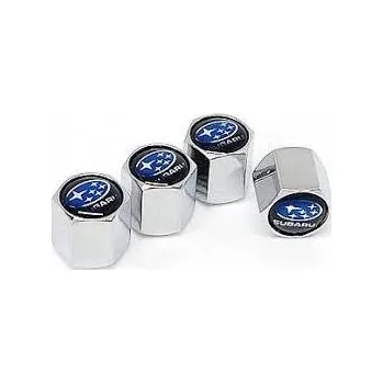 Tuning MJakes krytky ventilků hranaté stříbrné pro vozy SUBARU