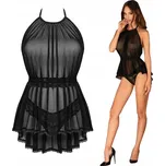 Komplet Obsessive Serafia černý XL/XXL