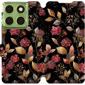 Mobiwear Flip pouzdro pro Motorola Moto G06 power zlatavé lístky