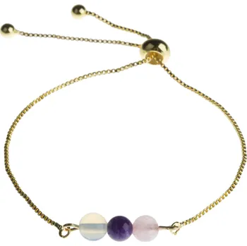 Náramek Feng Shui Harmony Pozlacený náramek s kamínky Váhy