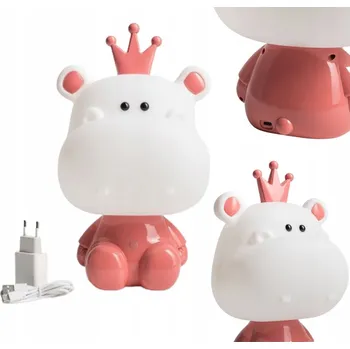 Lampička Stolní lampa Zuma Line HROCH bílá, růžová 3 W