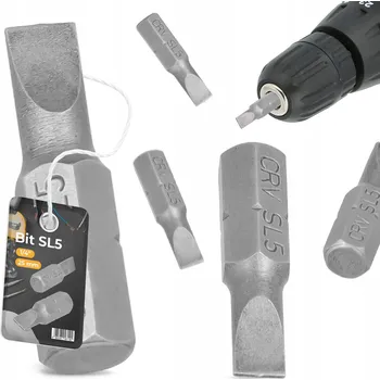 Bit BIT ŠROUBOVÁKU SL5 25mm Plochý MAGNETICKÝ Šroubovací 1/4 Krátký
