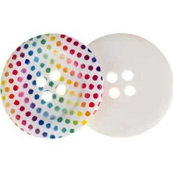 Knoflík Knoflíky Žirovnice Knoflík 5cm puntík barevný, 336331A2, sada 2 ks