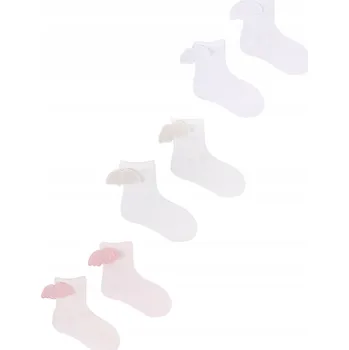 Dívčí bavlněné Ponožky s křidélky, balení 3 kusů, 23-26 YOCLUB