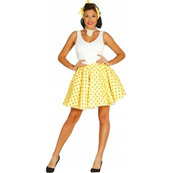 GUIRCA Dámská pin up sada - sukně a šátek, žlutá