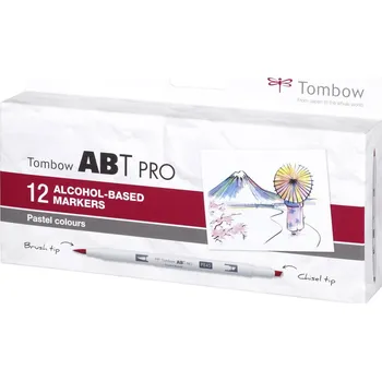 TOMBOW ABT PRO Pastel colours oboustranné - sada 12 ks