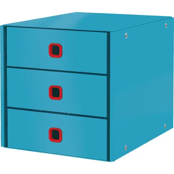 Zásuvkový kontejner LEITZ Cosy Click & Store, 3dílný, modrý