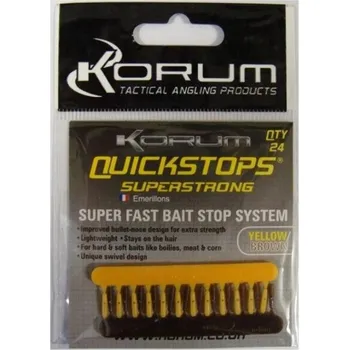 KORUM Zarážka Quickstops Yellow/Brown 2 × 24 ks