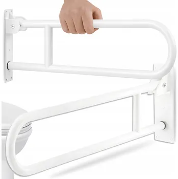Madlo do koupelny POMOCNÁ KOUPELNOVÁ RUKOJEŤ MADLO ZÁBRADLÍ PRO SENIORY NOSNOST 200KG BÍLÁ